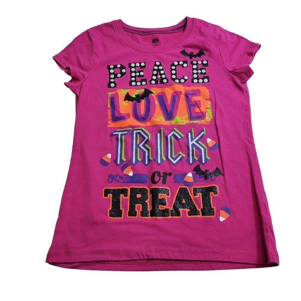 Peace Love Trick or treat Halloween shirt L10/12